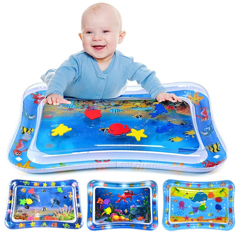 Baby Toddler Activity Water Play Gym Leakproof Cushion Inflatable Tummy Time Fitness Rack Mat