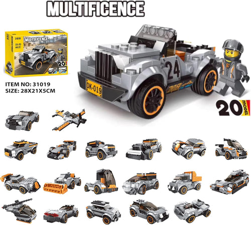 Lego Architect 20-in-1 Racing Vehicle Building Set | 233+ Pieces STEM Educational Toy | Construction Learning Bricks for Kids | Builds Cars  Jeeps, SUVs