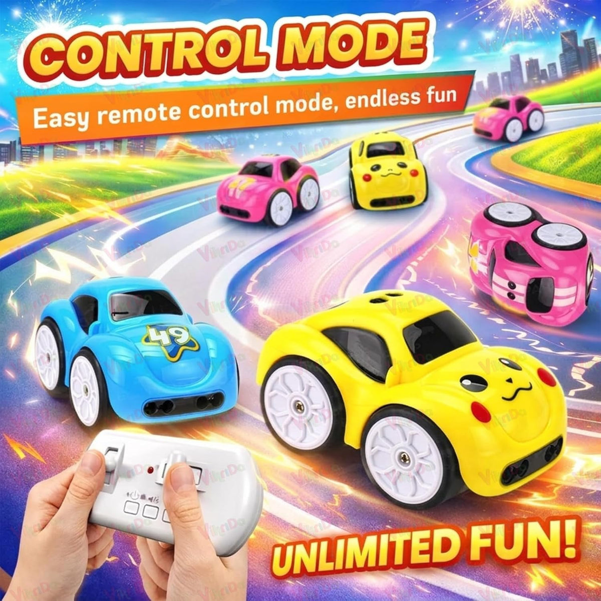Magic Induction RC Intelligent Sensor Car – 2.4GHz Remote Control Mini Car with Smart Music & LED Lighting, Educational Racing Toy Best Birthday Gift for Kids (Multi Color)
