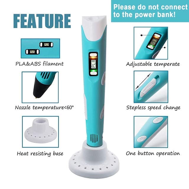 3D Printing Pen for Kids, USB Powered 3D Drawing Pen for DIY Arts & Crafts, Creative Educational Toy for Boys and Girls