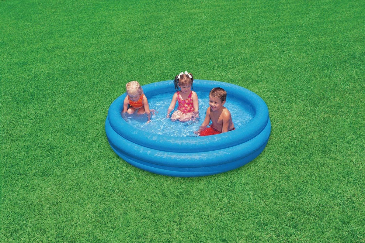 Swimming Pool For Kids Large Size 58"x13" and 45"x10" Crystal Blue Pool kids inflatable Bathtub 3 Ring Pool Bath Tub For Children