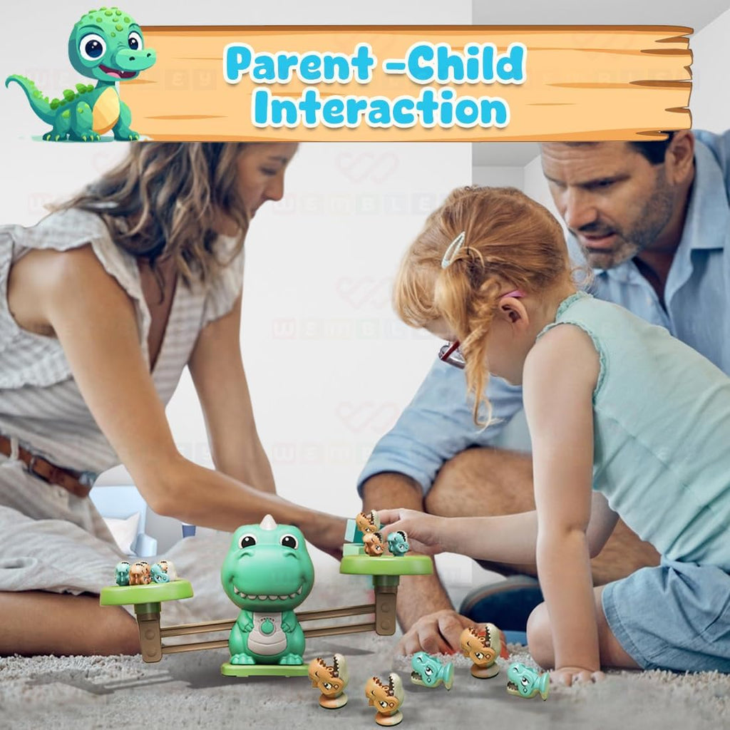 2 in 1 Dino Balancing Toy for Kids Math Game for Kids Educational Games Number Toy Educational Learning Activity Toy Engaging Preschool Game Children's,