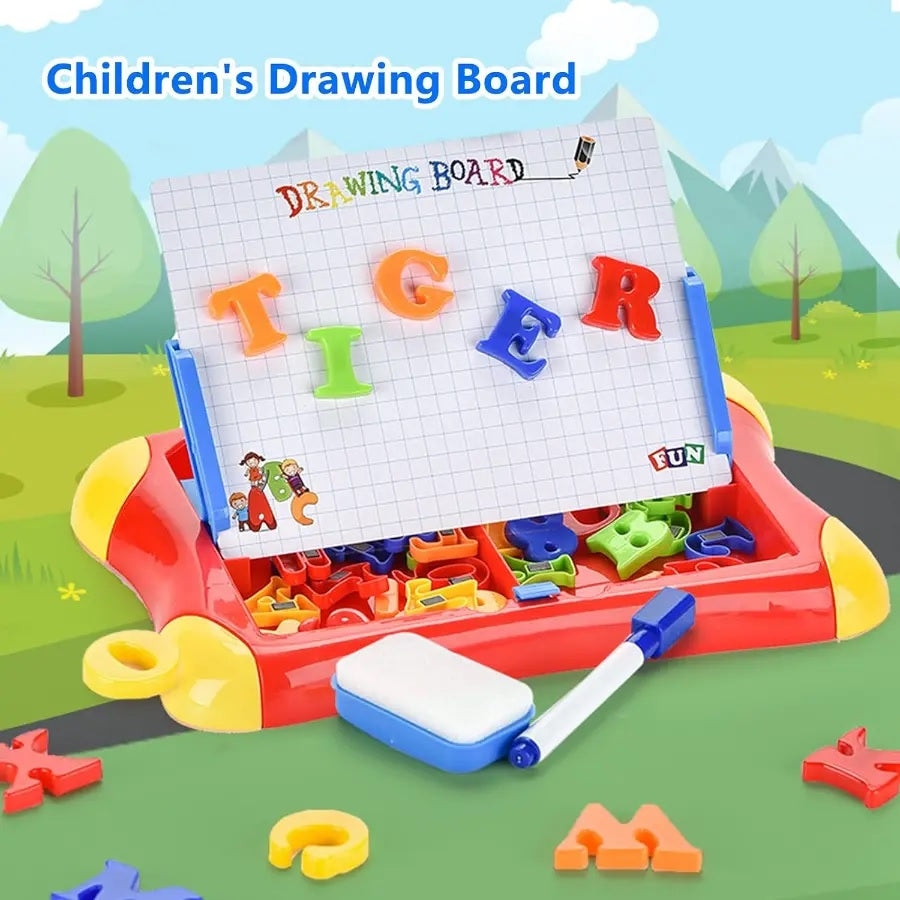 2in1 Magnetic Learning Case for kids Writing and Drawing Learning Case for Kids with Alphabets and Numbers Best Educational Toys For Kids