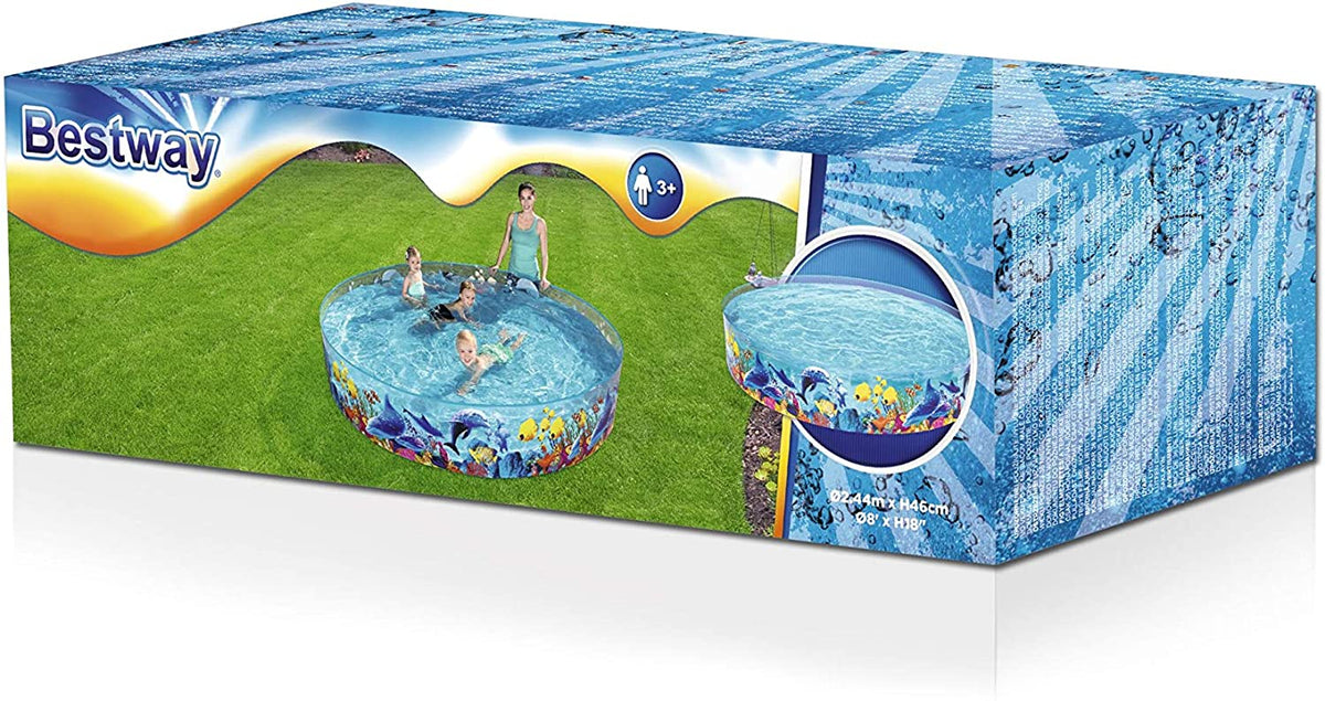 Bestway Sea Swimming Fun Play Pool Without Air 4' 5' 6' 8' feet Fill-N-Fun Paddling Pool For Kids Imported