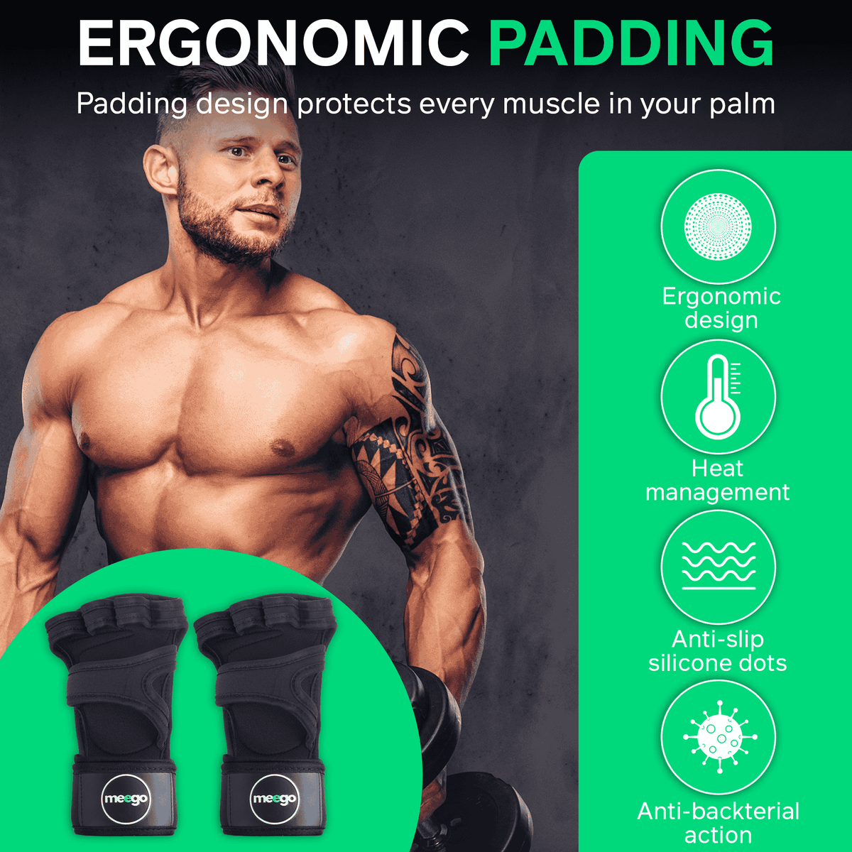 Weightlifting Gym Gloves With Wrist Support Fitness GYM GLOVES Weight Lifting Gloves Fitness Gloves With Wrist Wrap, Gym Workout, Weightlifting & Fitness