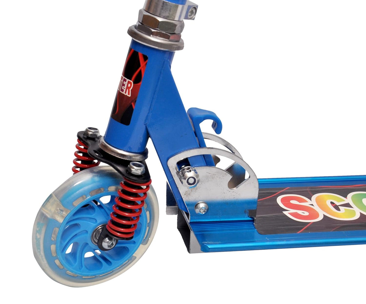 Large Scooty For Kids With Lights Aluminum Metal Foldable Adjustable 3 Wheel Kick Scooter High Quality Aluminum Scooty For Boys And Girl