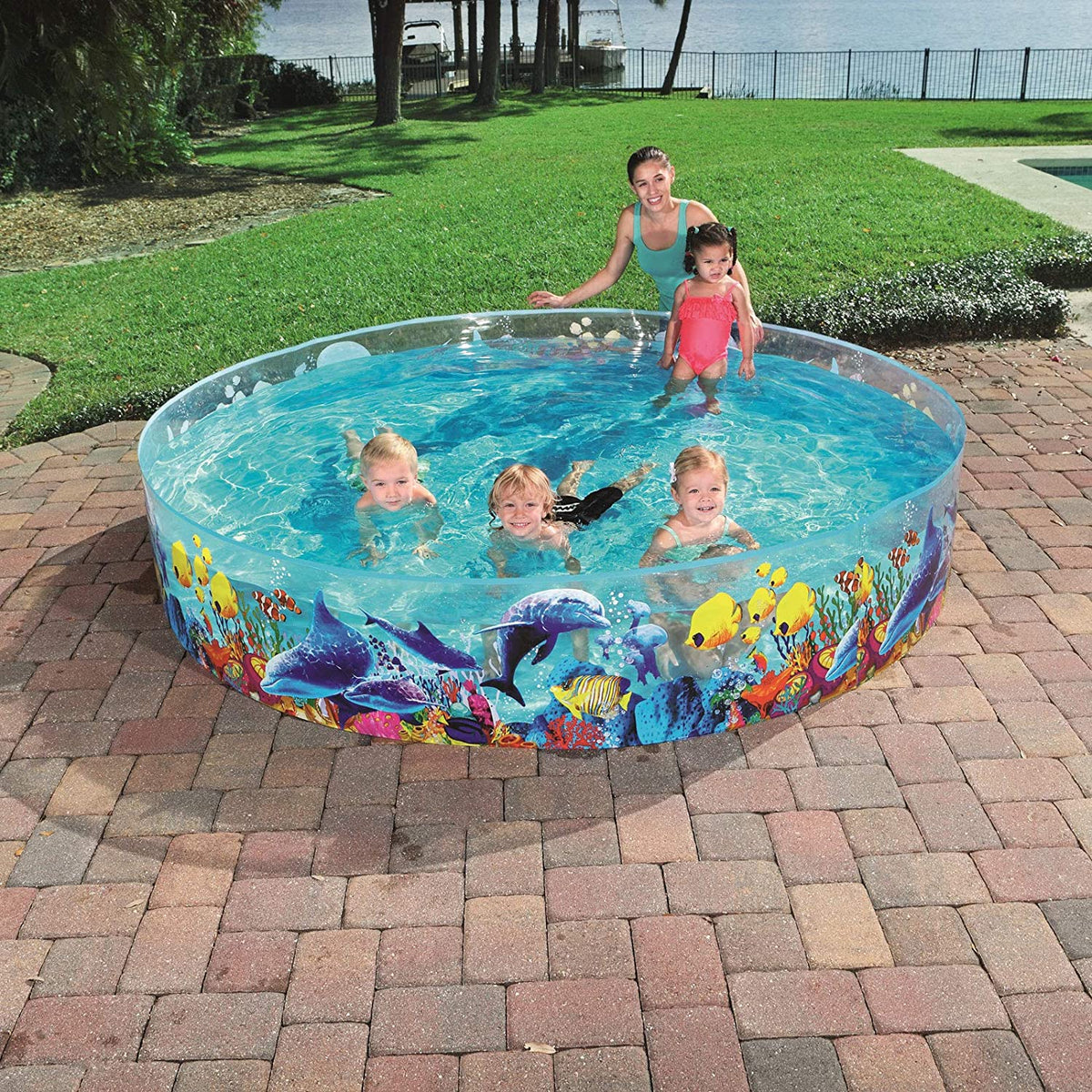 Bestway Sea Swimming Fun Play Pool Without Air 4' 5' 6' 8' feet Fill-N-Fun Paddling Pool For Kids