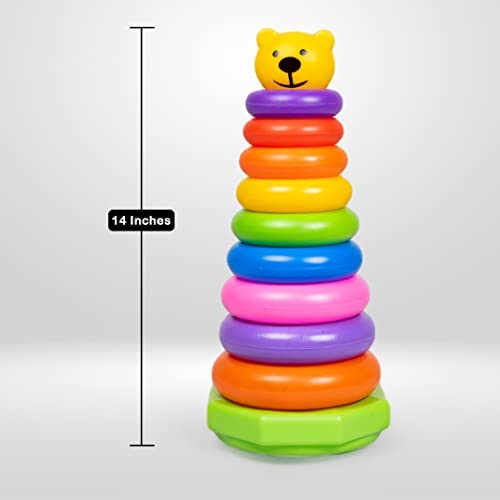 Colorful Rainbow Stacking Rings Tower for Babies Fun & Educational Children’s Toy