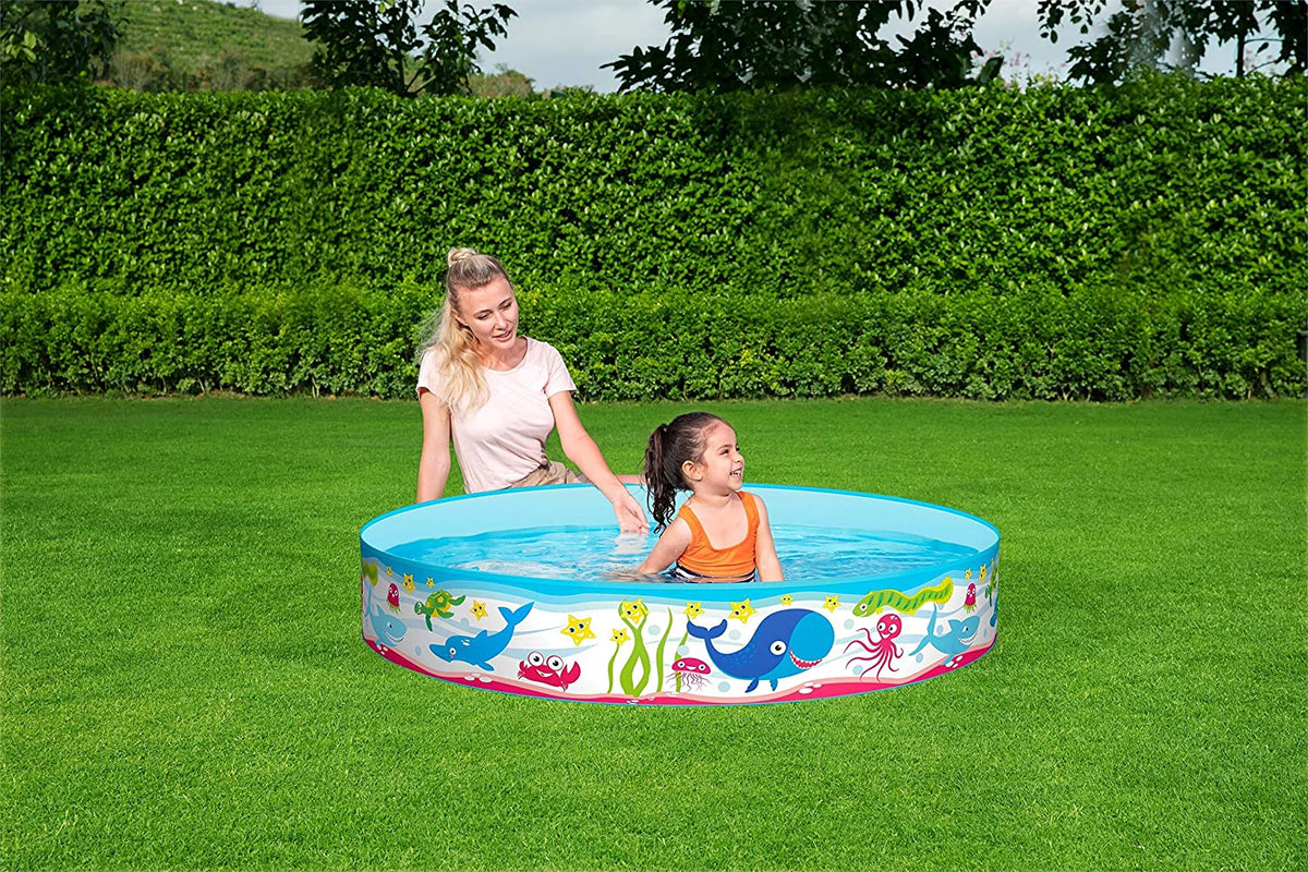 Bestway Sea Swimming Fun Play Pool Without Air 4' 5' 6' 8' feet Fill-N-Fun Paddling Pool For Kids
