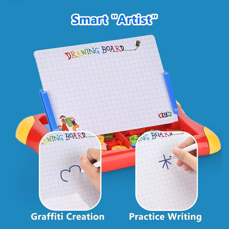 2in1 Magnetic Learning Case for kids Writing and Drawing Learning Case for Kids with Alphabets and Numbers Best Educational Toys For Kids