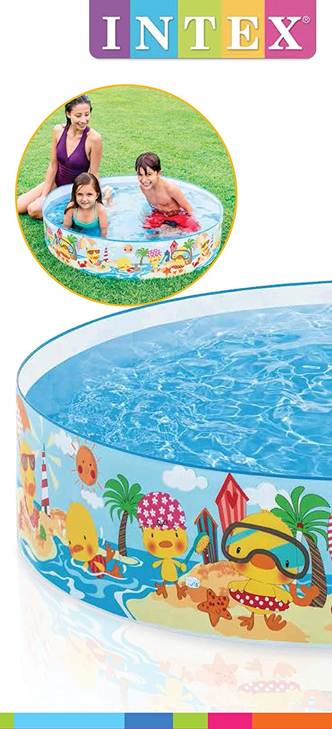 Intex Sea Swimming Fun Play Pool Without Air 4' 5' 6' 8' feet Fill-N-Fun Paddling Pool For Kids