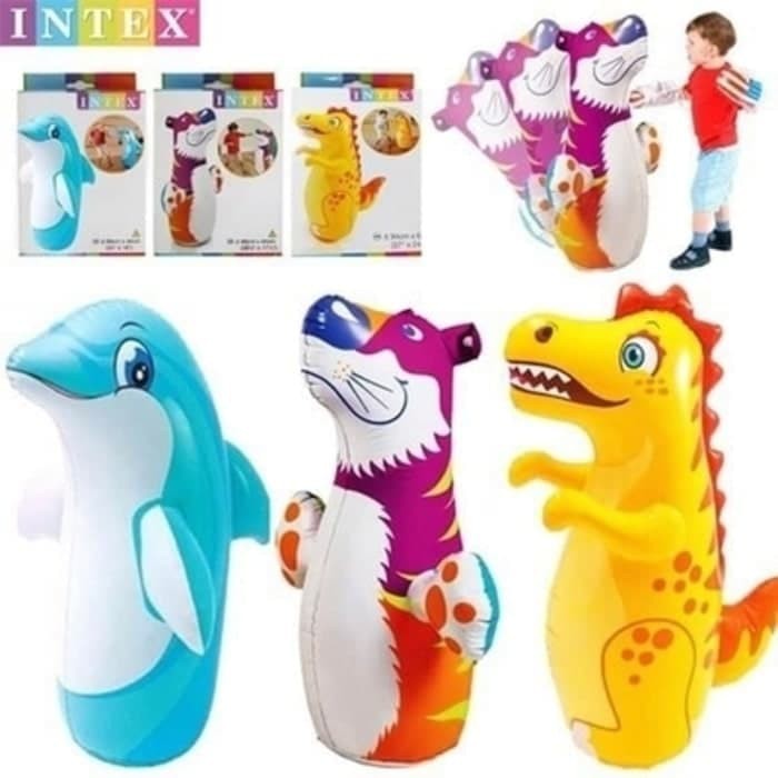 Bop Bag Inflatable Punching Boxing Bop Bag For Kids 3D Bouncer Water Filled Base Hit Me Punching Bob Bag Toy for Toddlers, Outdoor & Indoor Playing