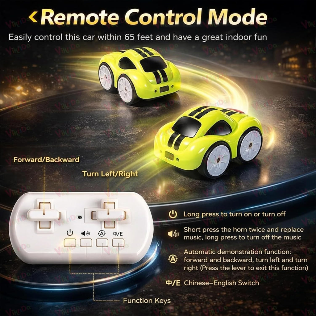 Magic Induction RC Intelligent Sensor Car – 2.4GHz Remote Control Mini Car with Smart Music & LED Lighting, Educational Racing Toy Best Birthday Gift for Kids (Multi Color)