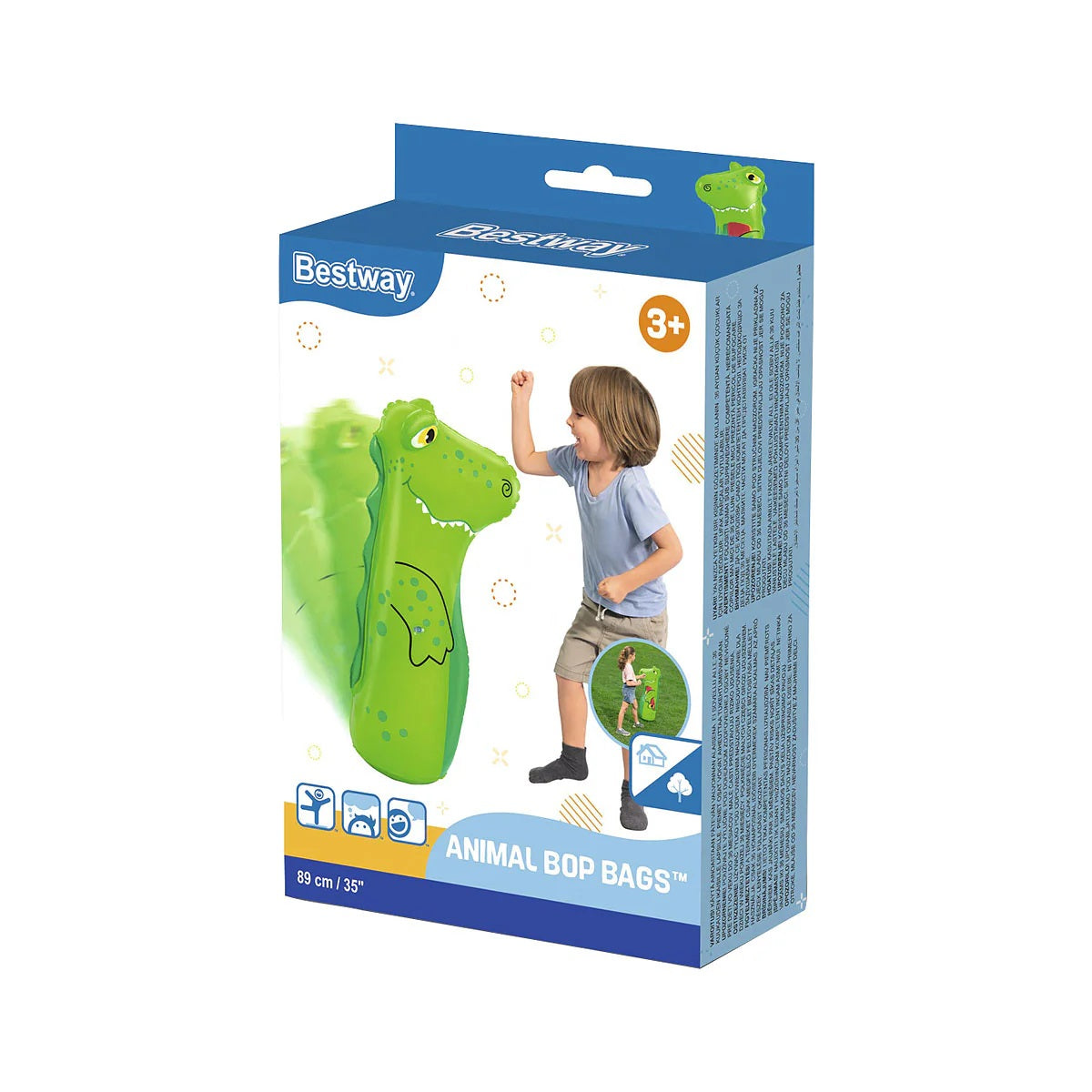 Bop Bag Inflatable Punching Boxing Bop Bag For Kids 3D Bouncer Water Filled Base Hit Me Punching Bob Bag Toy for Toddlers, Outdoor & Indoor Playing