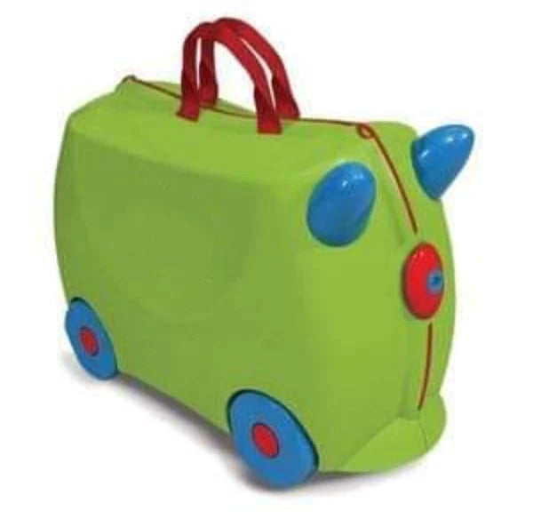 Kids Travel Trunki Suitcase Evergreen Fun Case Baby Bag School Bag Trunk Case Bag Luggage with Wheels Toy Storage All In One