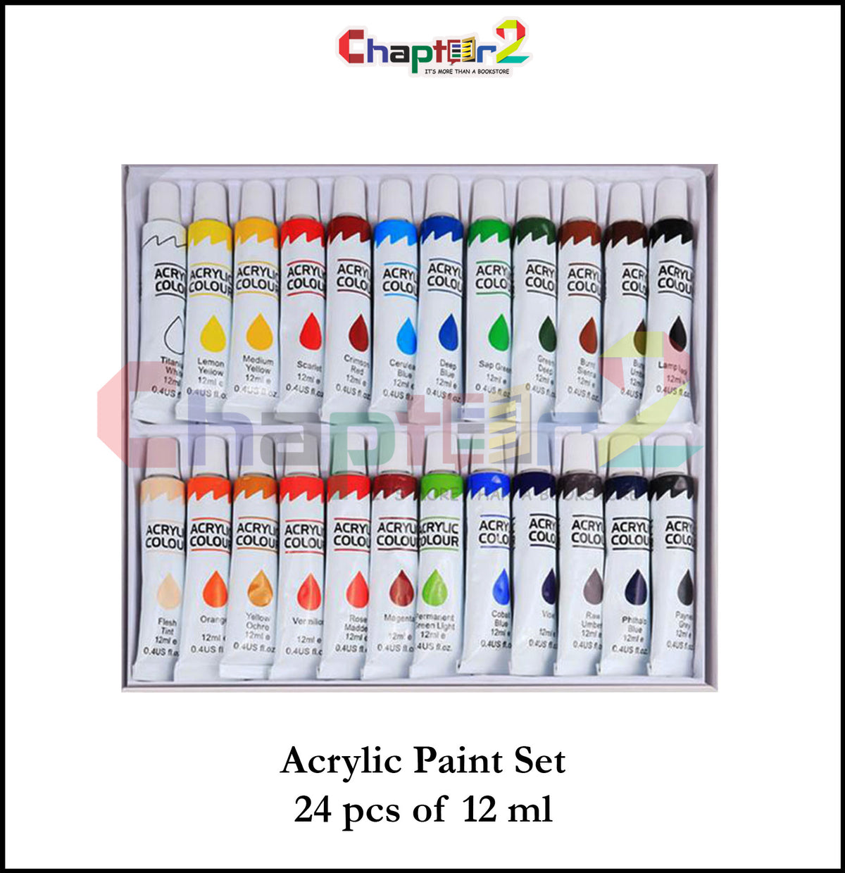 Pack of 24/12 Acrylic Color Paint Set Premium Quality Paints Color 3ml Colors