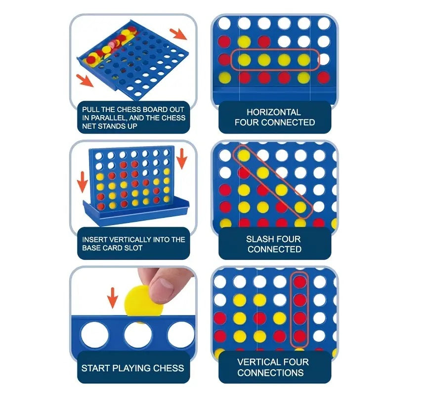 The Classic Game of Connect 4 Strategy Board Game for Kids; 2 Player Board Games for Kids Ages 6 and up; 4 in a Row; Kids Gifts