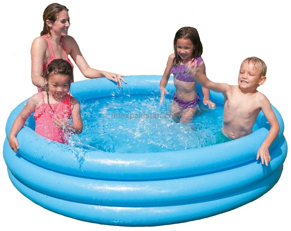 Bestway Large Swimming Pool For Kids 6Feet 5Feet 4Feet 3.3Feet Inflatable 3 Ring Play Pool For Kids Bath Tub For Children Random Color Paddling Pool Vinyl