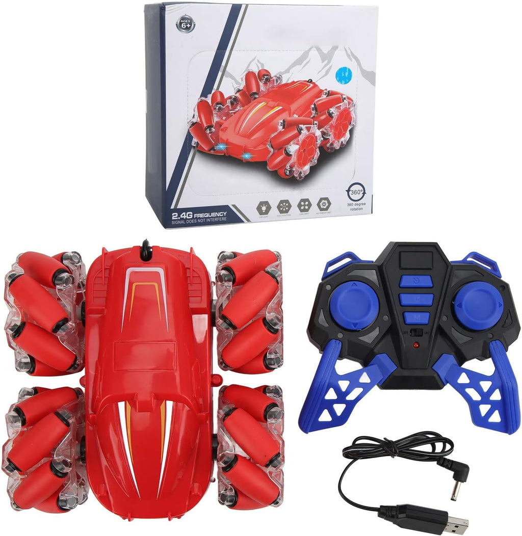 RC Stunt Car with Gesture Watch Control & Remote Controller, 360° Rotating 4 Wheel Double Sided Racing Toy for Kids