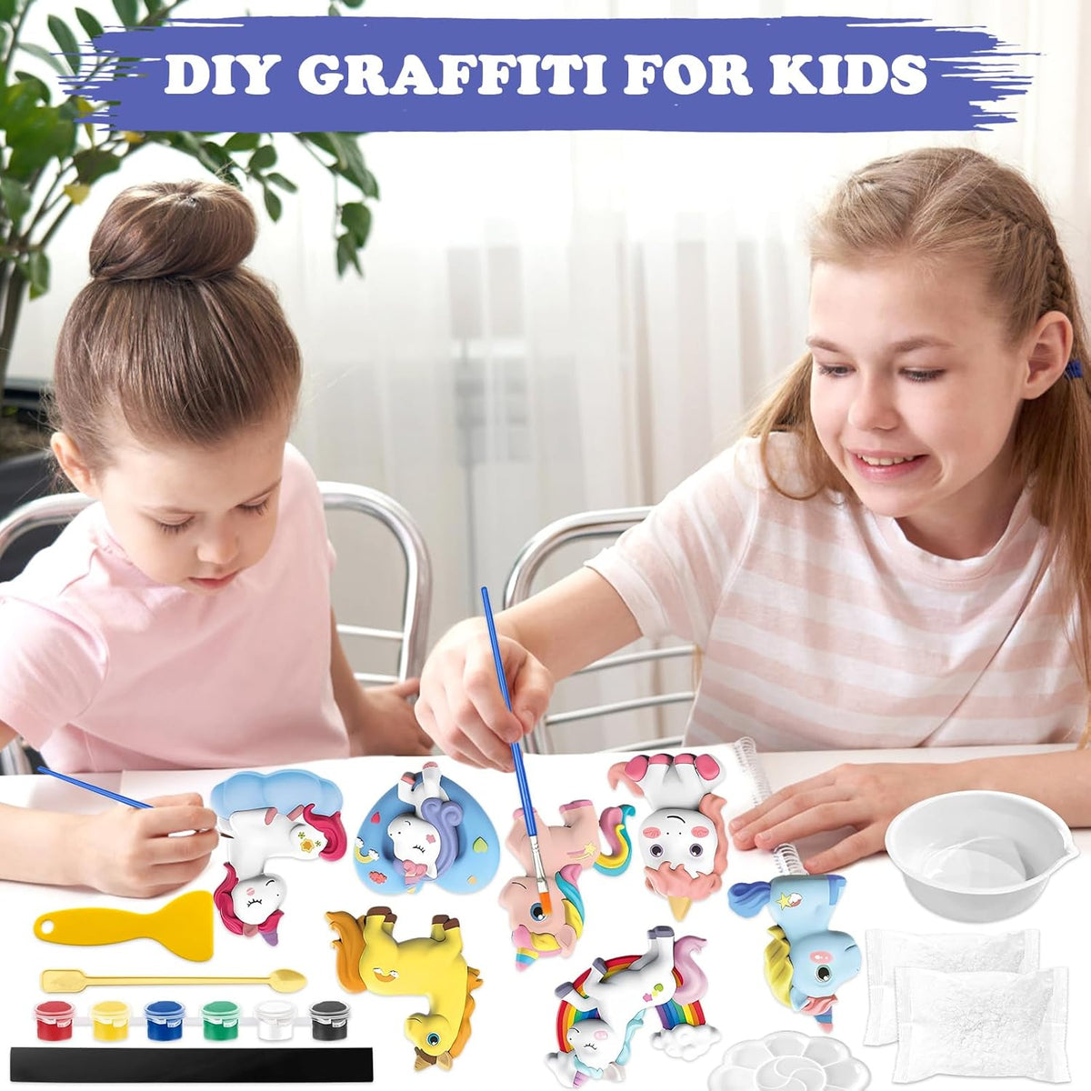 DIY Plaster Mould And Painting Set Ceramic Painting Kit With Acrylic Paints Set For Kids, Art and Craft Kit Painting Kit for Kids, Girls, Boys