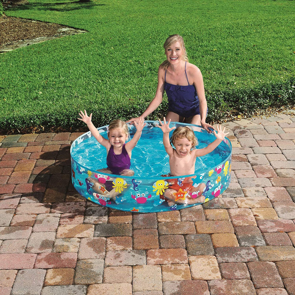 Bestway Sea Swimming Fun Play Pool Without Air 4' 5' 6' 8' feet Fill-N-Fun Paddling Pool For Kids