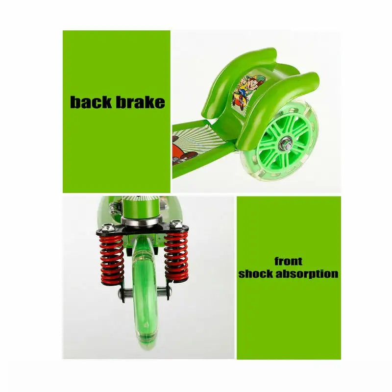 Big Scooty For Kids Adjustable 3 Wheel Large Kick Scooter Gifts For Toddlers Children Boys Girls 12years
