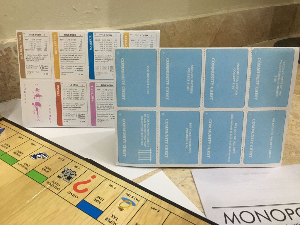 16x16 Inches Original Monopoly Board Game Set Hard Laminated Board Premium Quality For Adult And Kids