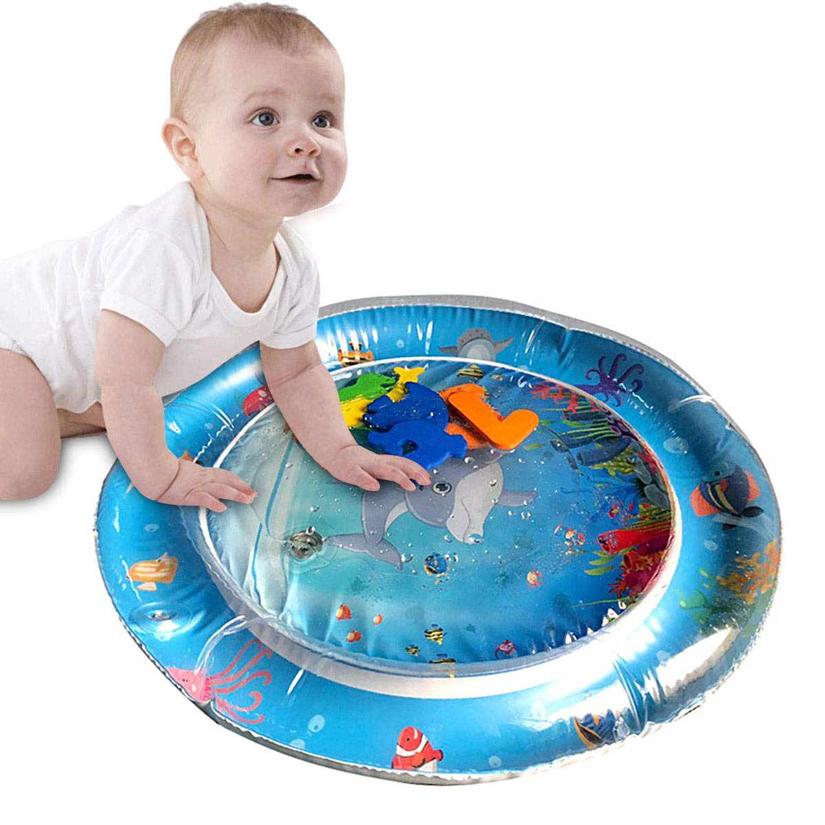 Baby Toddler Activity Water Play Gym Leakproof Cushion Inflatable Tummy Time Fitness Rack Mat