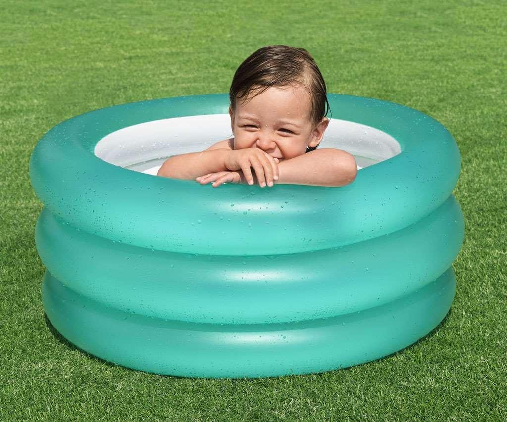 Inflatable Kiddie Play Pool 3 Ring Swimming Pool For Kids Sea Swimming Fun Play Pool  Kids Bath Tub For Children Random Color Paddling Pool Vinyl