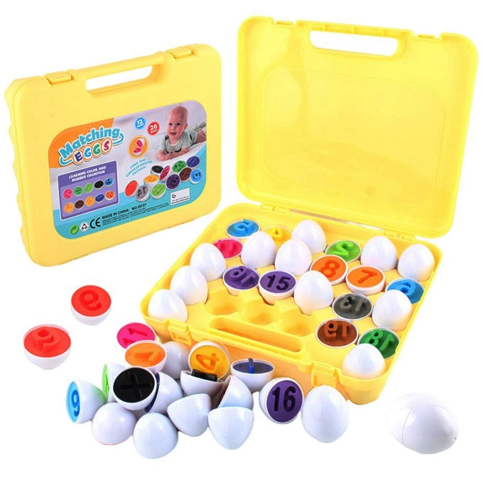 26pcs Matching Eggs Toy Alphabet Matching Sorting & Color Recognition Toy for Toddlers Kids Montessori Education Preschool Game Easter Eggs Toy for Children