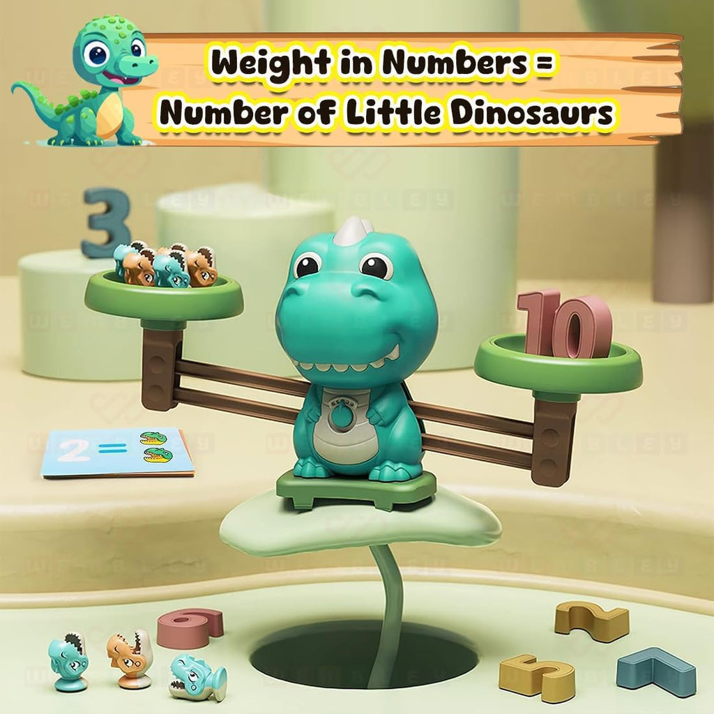 2 in 1 Dino Balancing Toy for Kids Math Game for Kids Educational Games Number Toy Educational Learning Activity Toy Engaging Preschool Game Children's,