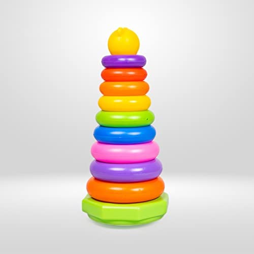 Colorful Rainbow Stacking Rings Tower for Babies Fun & Educational Children’s Toy