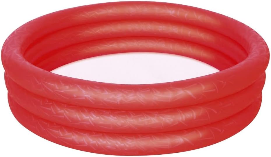 Bestway Large Swimming Pool For Kids 6Feet 5Feet 4Feet 3.3Feet Inflatable 3 Ring Play Pool For Kids Bath Tub For Children Random Color Paddling Pool Vinyl
