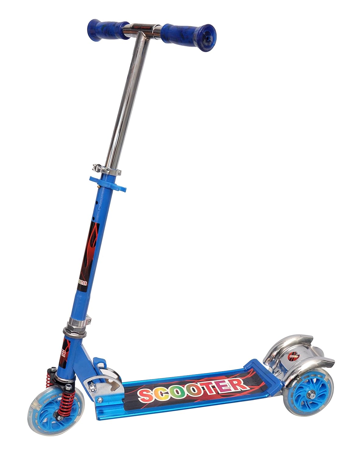 Large Scooty For Kids With Lights Aluminum Metal Foldable Adjustable 3 Wheel Kick Scooter High Quality Aluminum Scooty For Boys And Girl