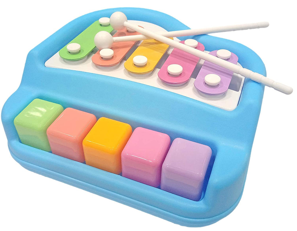 2 in1 Baby Piano Xylophone Toy for Toddlers Multicolored Key Keyboard Xylophone Piano Musical Piano Toy for Baby Kids Girls Boys