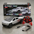 RC Pickup Truck Spray Car with LED Lights & Water Mist | Tesla Cyber Truck Style Remote Control Car | Rechargeable All-Terrain RC Toy Car for Kids (Grey)