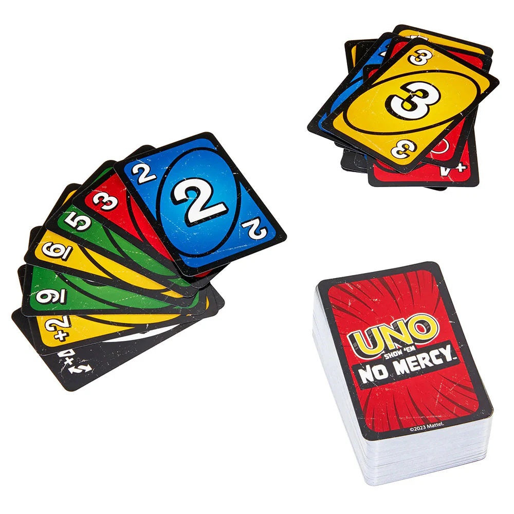 UNO Show 'Em No Mercy Cards Game With Special Rules & Tougher Penalties Exclusive Orignal Uno Em No Mercy