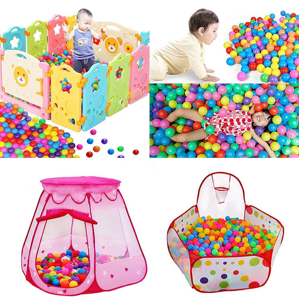 Big Tent House For Kids With 50 Soft Balls Tent Series Pop Up Pretend Play House 110x90x90cm