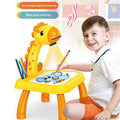 Children Painting Projection Drawing Board LED Projector Drawing Table Toys Kids Projector Painting Board Desk Projection Painting Toy Graffiti Early Education Writing Board Household Erasable Toys