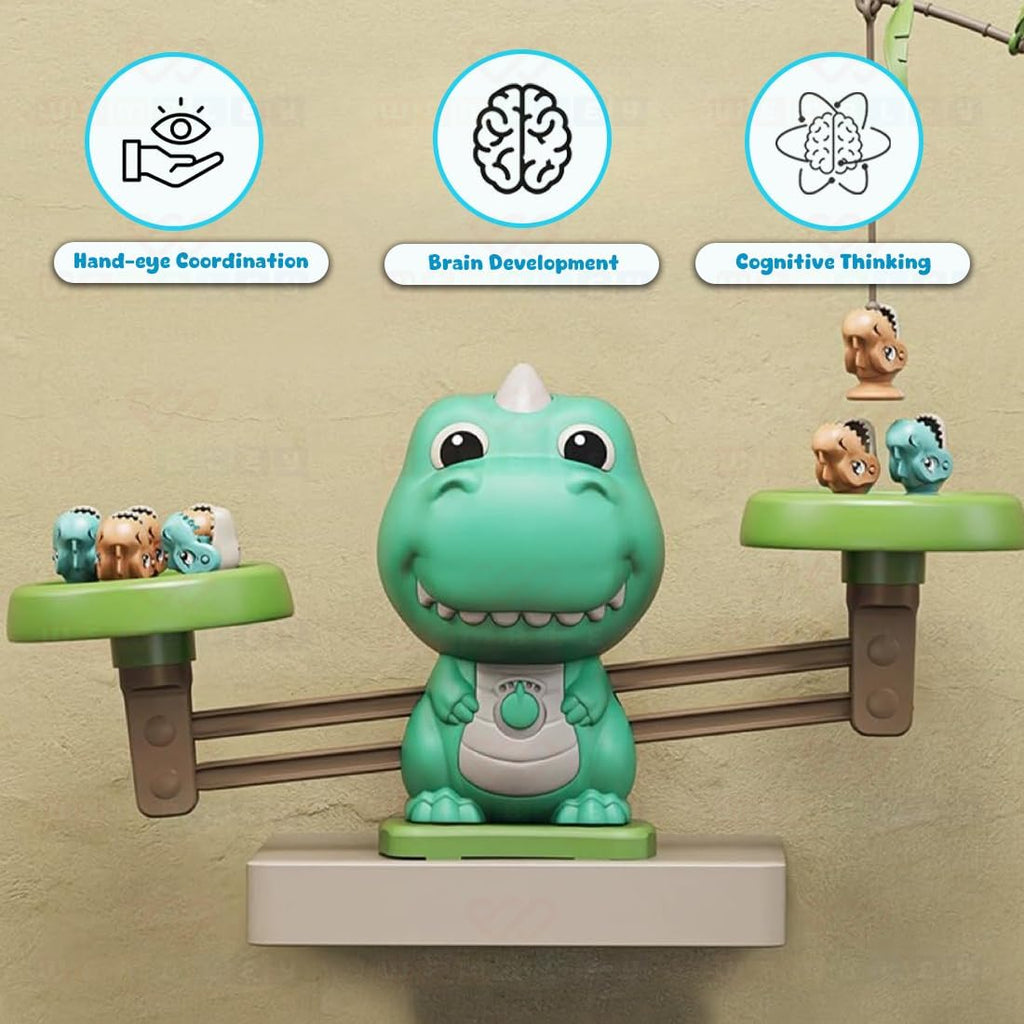 2 in 1 Dino Balancing Toy for Kids Math Game for Kids Educational Games Number Toy Educational Learning Activity Toy Engaging Preschool Game Children's,