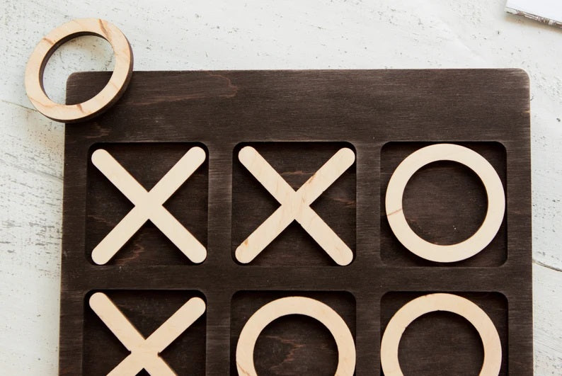 Premium Quality Tic Tac Toe Game Wooden Game Board  For All Ages