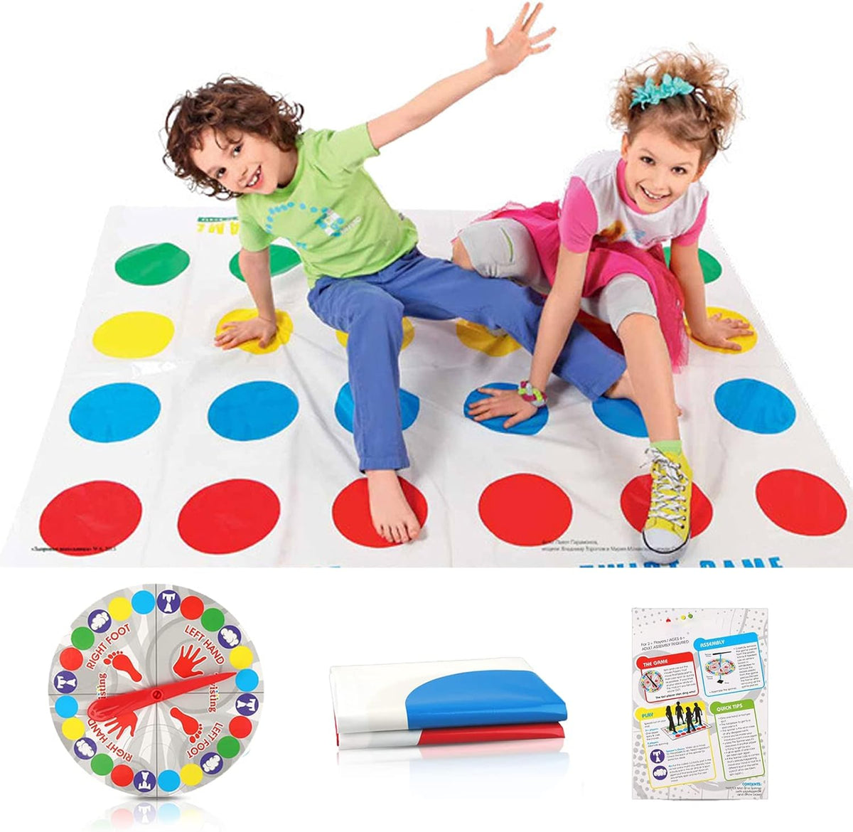 Twister Board Game Twister Game for Children Twister Party Game Balance Floor Game Pad Twister Ultimate Twisting Game for Children and Adults Body Movement Board Game For All Ages Kids