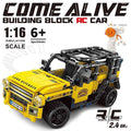 Building Block RC Car – 446 PCS Remote Control Assembly Kit, 2.4GHz Off-Road Vehicle with Openable Doors, Hood & Trunk – Strong Power, TPR Tyres – STEM Toy for Kids & Adults – Size 21x10x10.5 cm