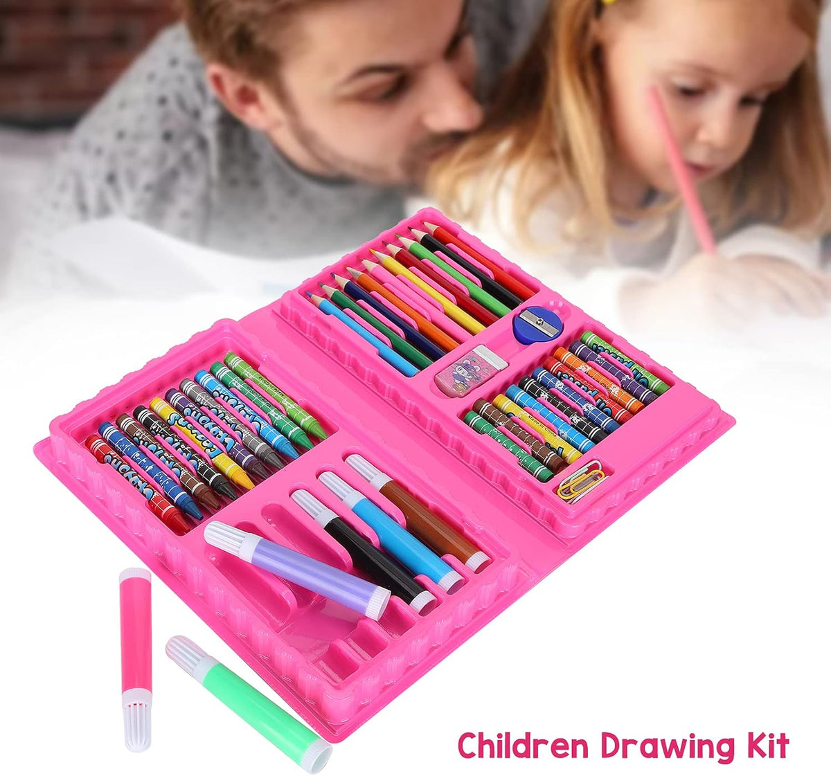 Color Art Book Craft Set Color Box Set For Girls and Boys Colors Box Color Pencil Crayons Colors Kids Painting School Kit 42pcs Artiest Kit Art Set for Kids