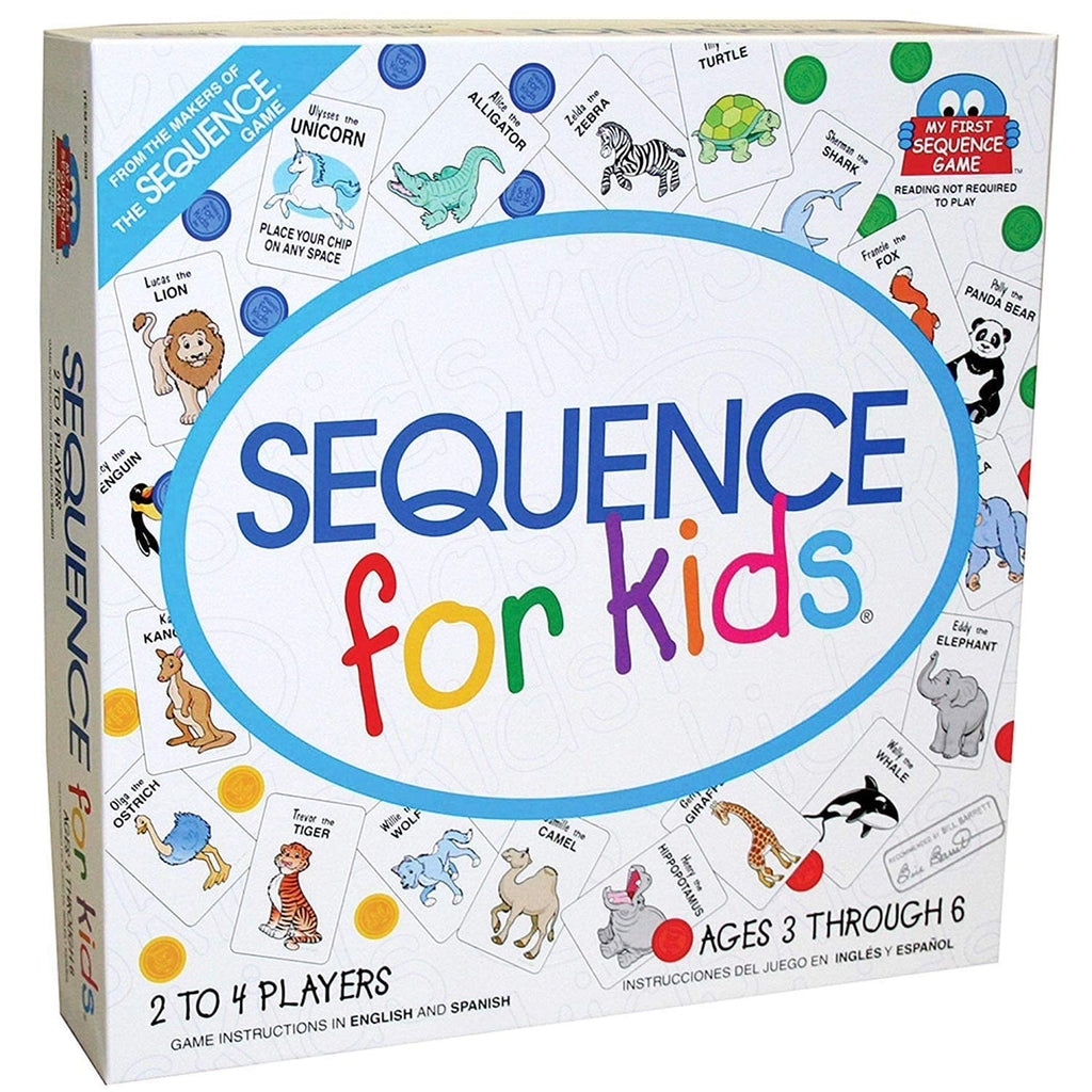 Sequence for Kids Strategy Game A Sequence Game JUST for Children! Junior Sequence for Kids (2-4 Players) Age 3+ Perfect for Gifting,Party,Picnic,Time Spending with Children Game