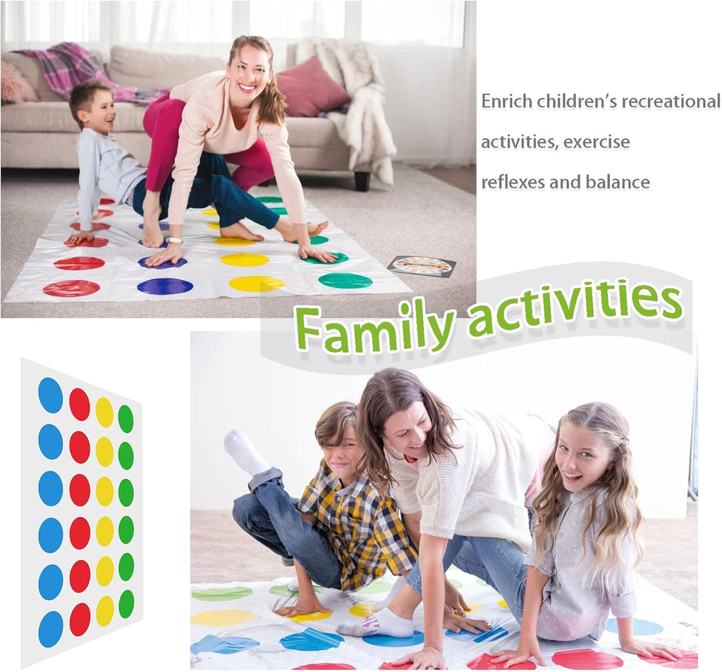 Twister Board Game Twister Game for Children Twister Party Game Balance Floor Game Pad Twister Ultimate Twisting Game for Children and Adults Body Movement Board Game For All Ages Kids