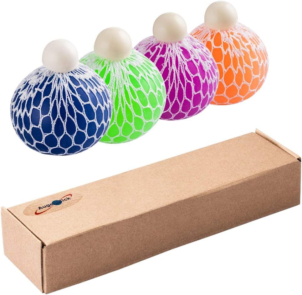 Colorful Squishy Mesh Balls Stress Ball Toys Color Changing, Squeeze Stress Balls for Teens Kids, Stress Relief Balls for Squeezing Stress Relieve Balls Multicolor