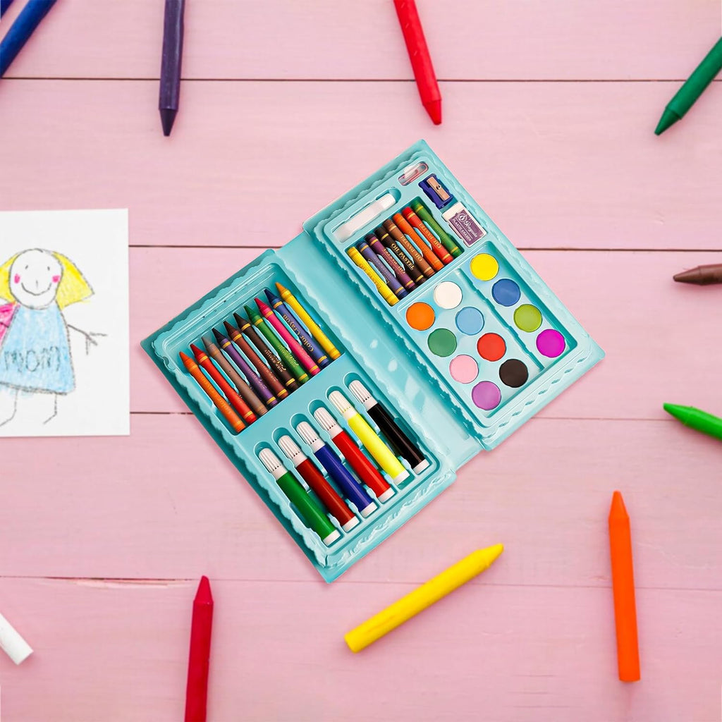 Color Kit Art Set Color Box Set For Kids Colors Box Color Pencil ,Crayons , Water Color, Sketch Pens Set of 46 Pieces for Boys and Girls kids Painting School Kit