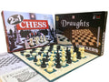 2in1 Chess & Checkers Board Game Heavy Laminated Board Draughts And Chess Board Game