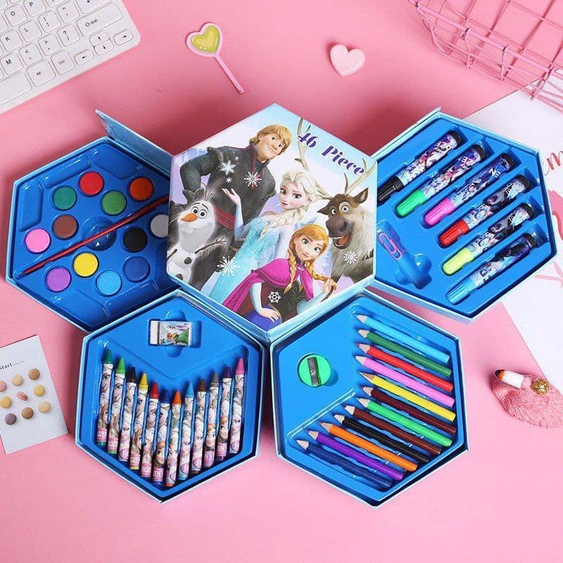 Color Art Book Craft Set Color Box Set For Girls and Boys Colors Box Color Pencil Crayons Colors Kids Painting School Kit 42pcs Artiest Kit Art Set for Kids